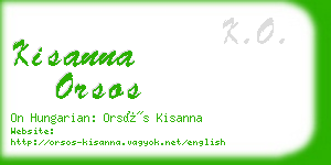 kisanna orsos business card